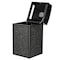 Alpine Industries 40 gal Square Outdoor Can, Gray, Rolled Plate/Stone, 21.06 in ALP472-40-GRYS - alternate 7